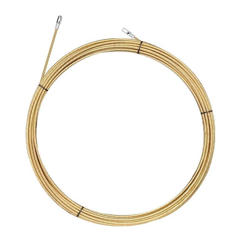 

Electrician Wire Pulling Tool: Steel Spring Lead for Concealed Fiber Optic Cables with Flat Head