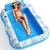 Outdoor Heart Shaped Inflatable Pool Float Air Mattress Lounger Chair with Pillow Swimming Cushion for Adults Kids Summer Relax