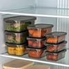 Push-on Lid Food Storage Box Three-piece Set Food Grade Plastic Fruit Fresh-keeping Frozen Sealed Food Box Packaging Box