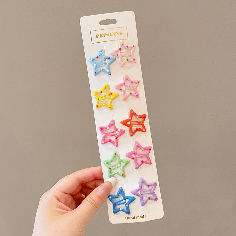 10 stücke Neue Koreanische Haarnadeln für Kinder Mädchen Milch Tee Farbe Prinzessin Haarspangen Bang Seite Clip Kleines Mädchen Haar zubehör