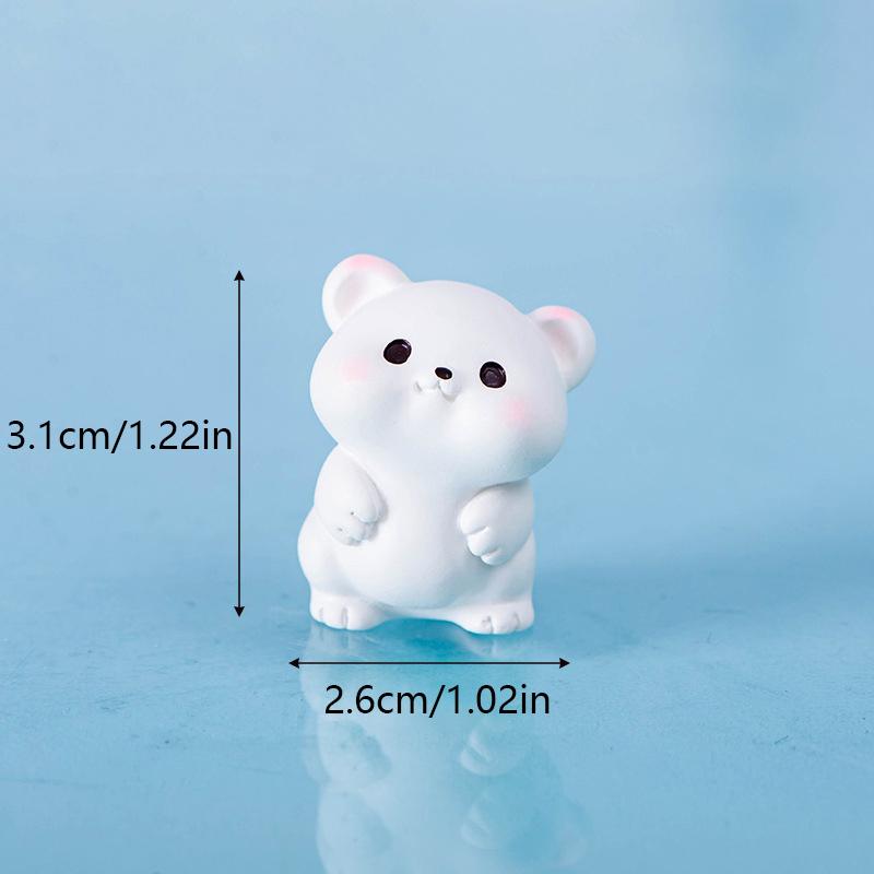 

Миниатюрный милый белый медведь микро-ландшафтные украшения для украшения дома Kawaii Animal Diy Desk Crafts Decor Accessories Gifts