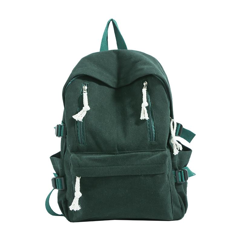 

Large Capacity Backpack Student Schoolbag New Style Velvet Backpack Solid Color Simple Versatile Fashion Multi Bag Backpack