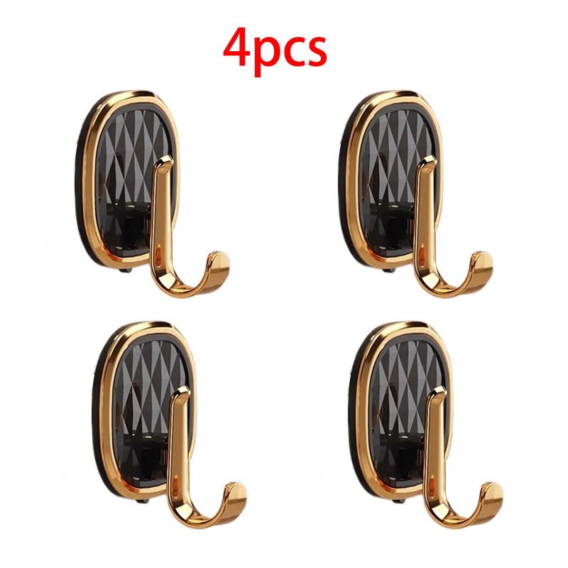 

4 шт. Пластиковый крючок в стиле легкой роскоши, липкий крючок, не оставляющий следов, мощный крючок для школьной сумки, крючок для одежды, кухонный крючок, крючок для одежды