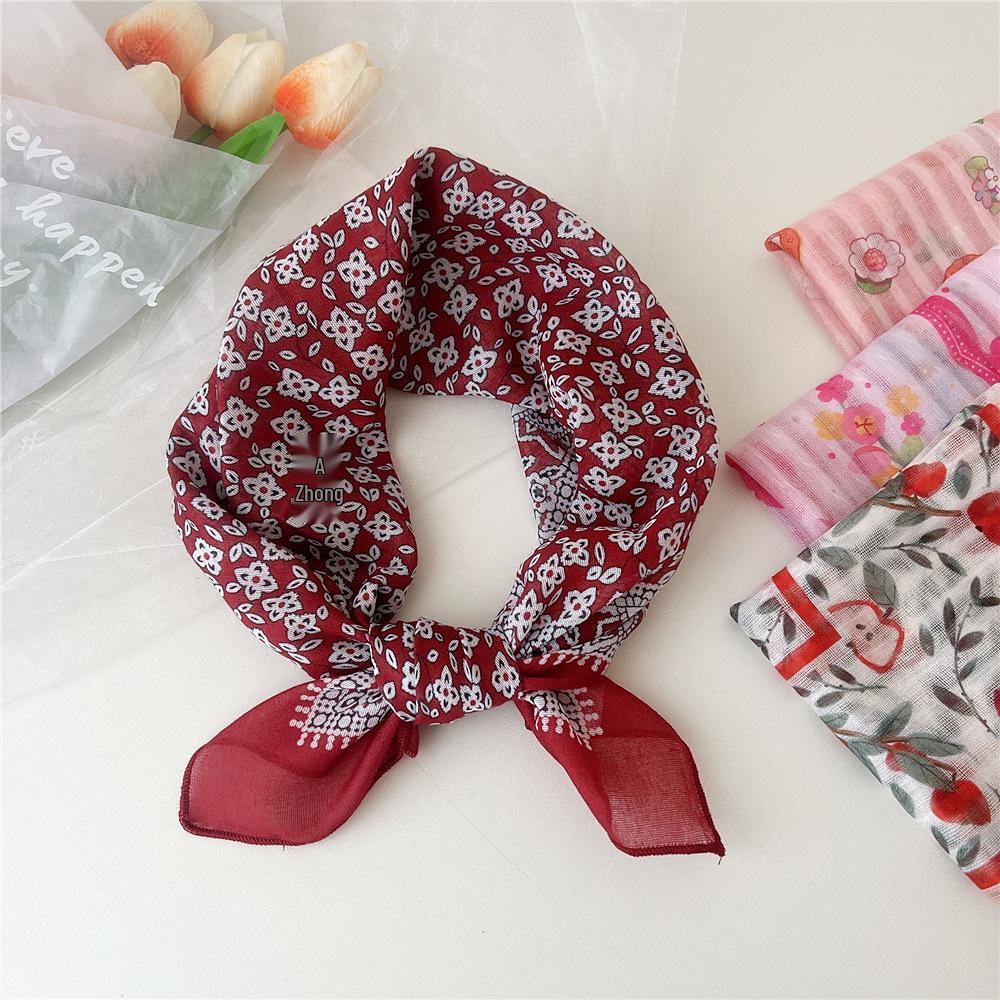 Versatile Cotton Linen Silk Scarf - Women's Fashionable Neck & Headscarf for Spring & Autumn