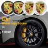 AABKW1 4pcs 3D Car Wheel Center Hub Cap Sticker Car Emblem Wheel Center Cap For Porsche Cayenne Macan 911 Boxster Cayman Panamera 718