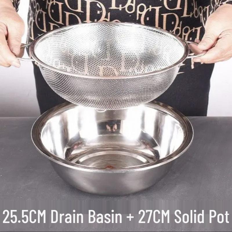 Stainless Steel Sink Drain & Vegetable Washing Basket