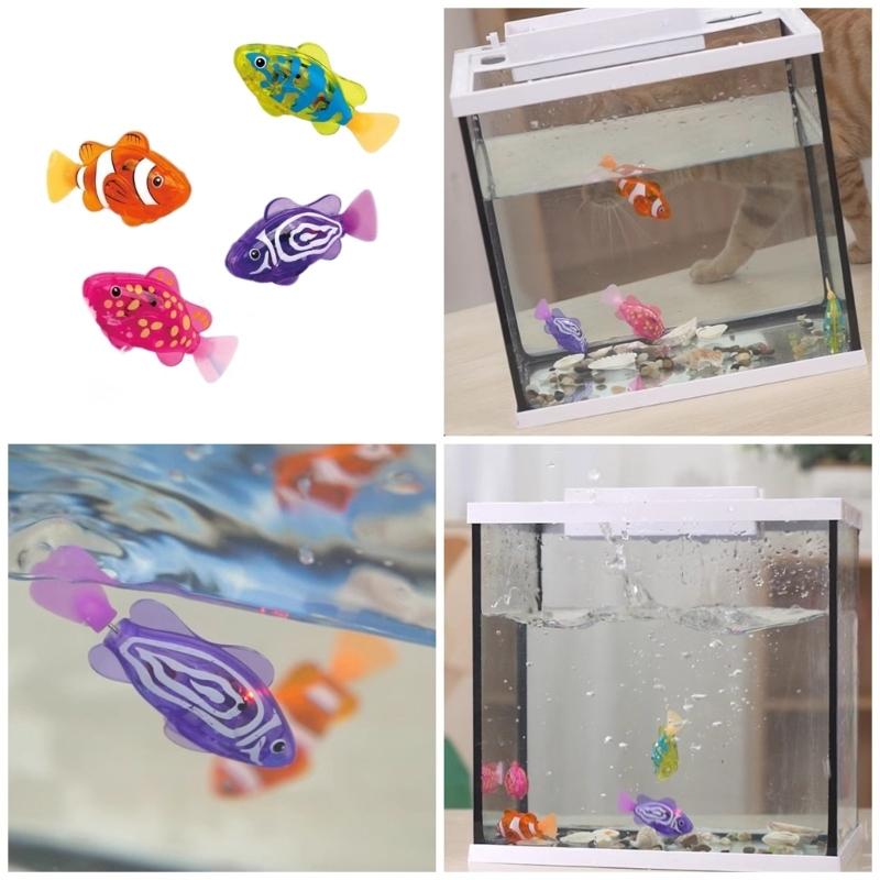 4PCS Electric Motion Sensing Floating Fish Toy Glowing Water Activated Bath Time Swimming Toy Childrens Gifts