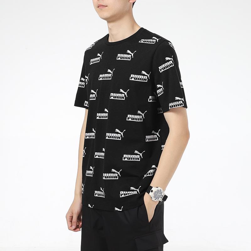 Puma Loose Casual Sports Crew-Neck Short-Sleeve T-Shirt Men Tops Black 855984-01