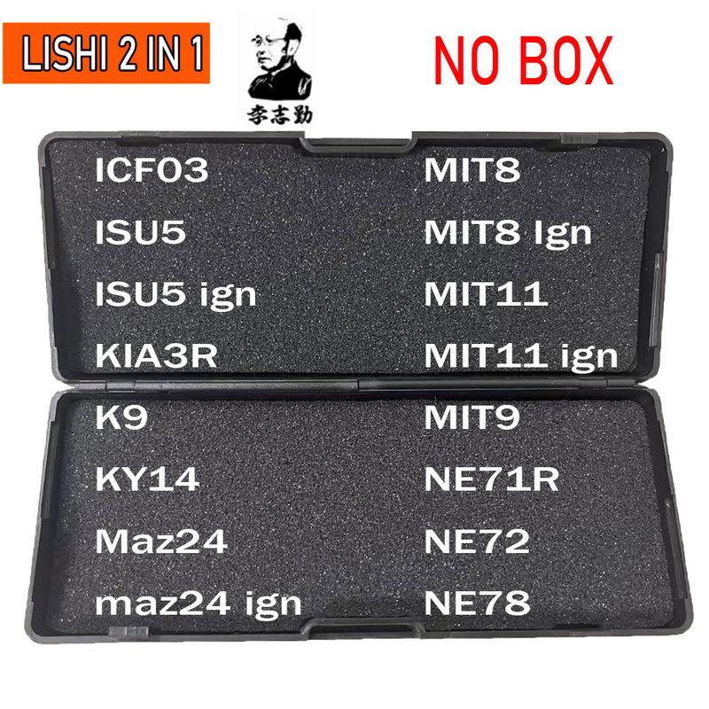 061-080 No Box Lishi 2 In 1 2in1 Tool ICF03 ISU5 KIA3R KW14 K9 KY14 for Laguna3 Maz24 Mazda2014 MIT8 MIT11 MIT9 NE71R NE72 NE78 ICF03