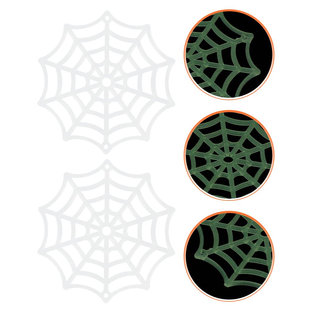 50pcs Halloween Decor Spider Web Plastic Cobweb Artificial Spider Web Holiday Accessories for Halloween Scene Decoration Props