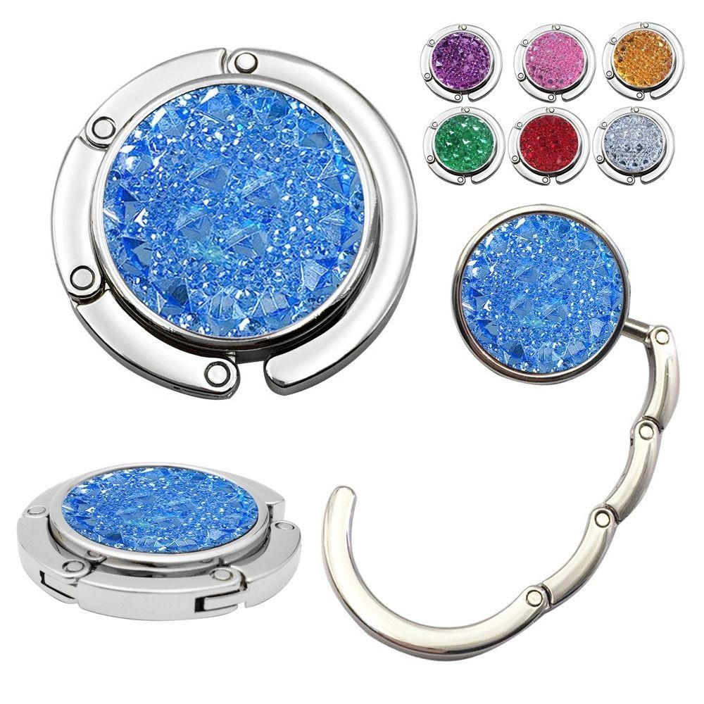 Round Bag Hook Holder Aluminum Alloy Handbag Hook Portable Folding Hook  Women