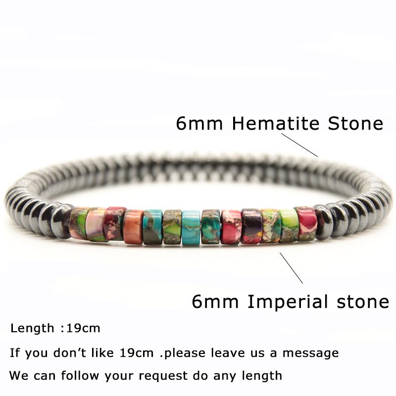 Minimalist Natural Wood Bracelets Unisex 6mm Hematite Imperial Beaded Braslet Meditation Yoga Braclet Leisure Accessories Joias