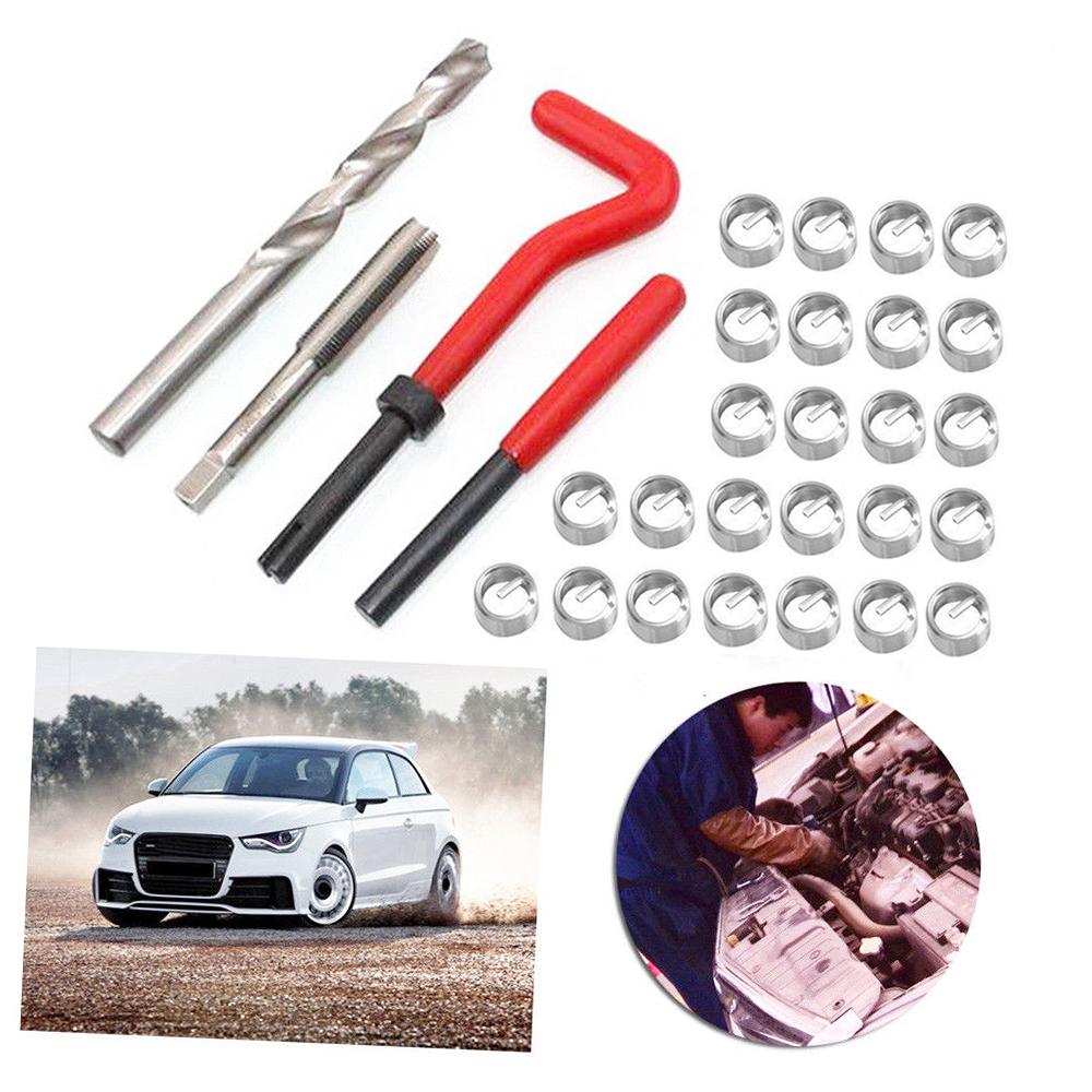 

30 шт. набор вставок для ремонта метрической резьбы M3 M4 M7 M9 M11 Helicoil Car Pro Coil Tool 304 нержавеющая сталь сумка для авторемонтных инструментов