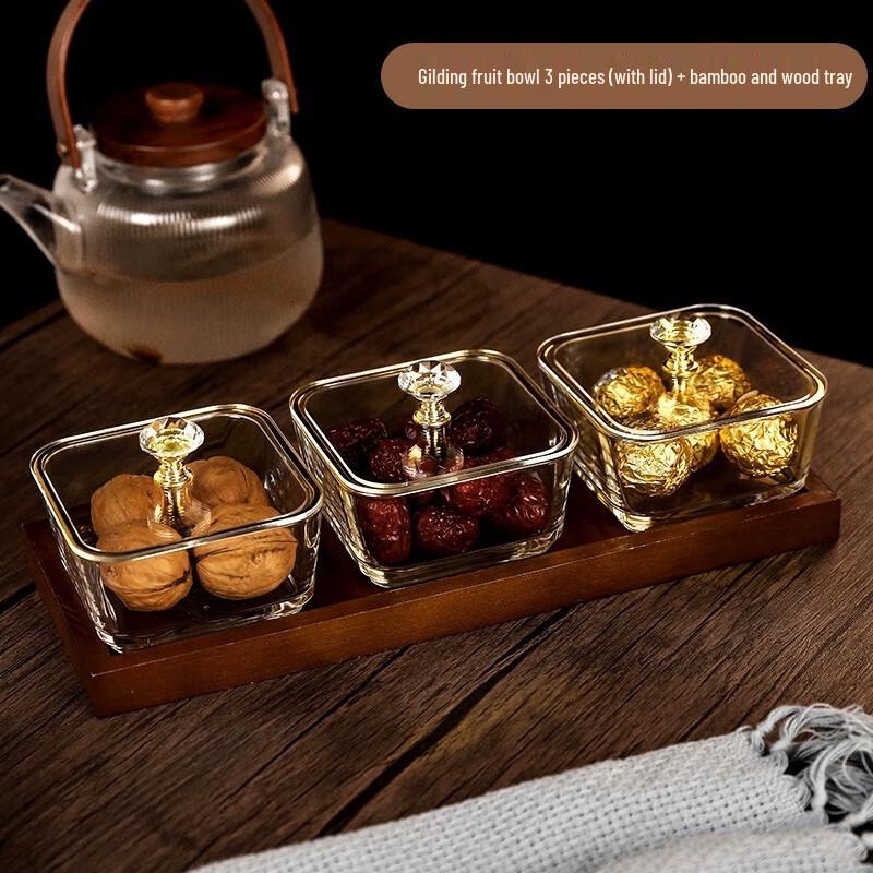 Nordic Style Glass Snack Serving Tray