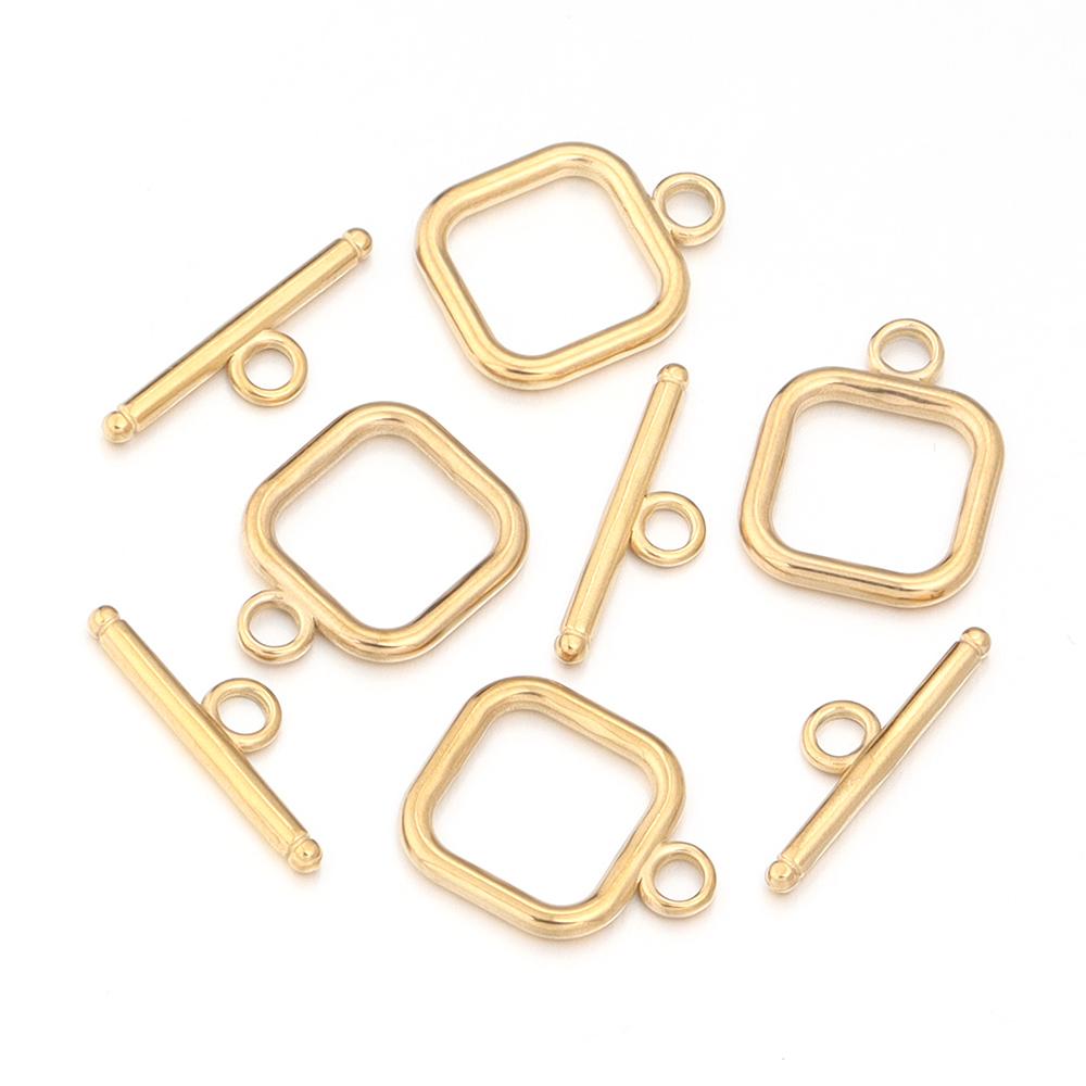 1 Set Stainless Steel OT Clasps Metal Toggle Clasps Wavy Buckle Connectors For Jewelry Making DIY Bracelets Necklace Accessories