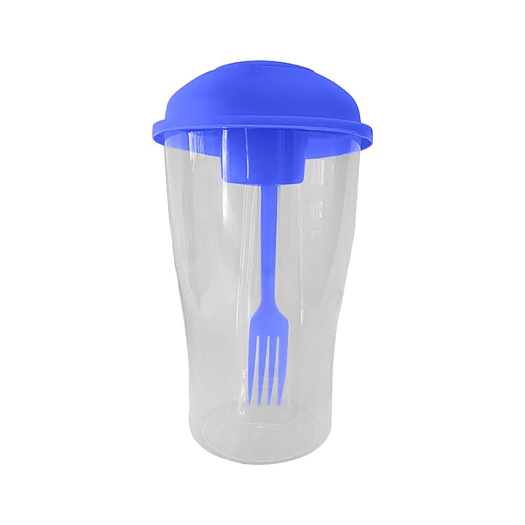 Fresh Fruit & Vegetable Cup Food Shaker With Dressing Container & Fork Fresh Fruit Container Food Portion-control Container