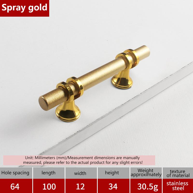 Modern Black Gold Cabinet Handles - Solid Drawer Knobs For Kitchen Furniture With Zinc Alloy Material