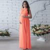 Polyester Maternity Dress With Spliced Design For Summer Casual Wear