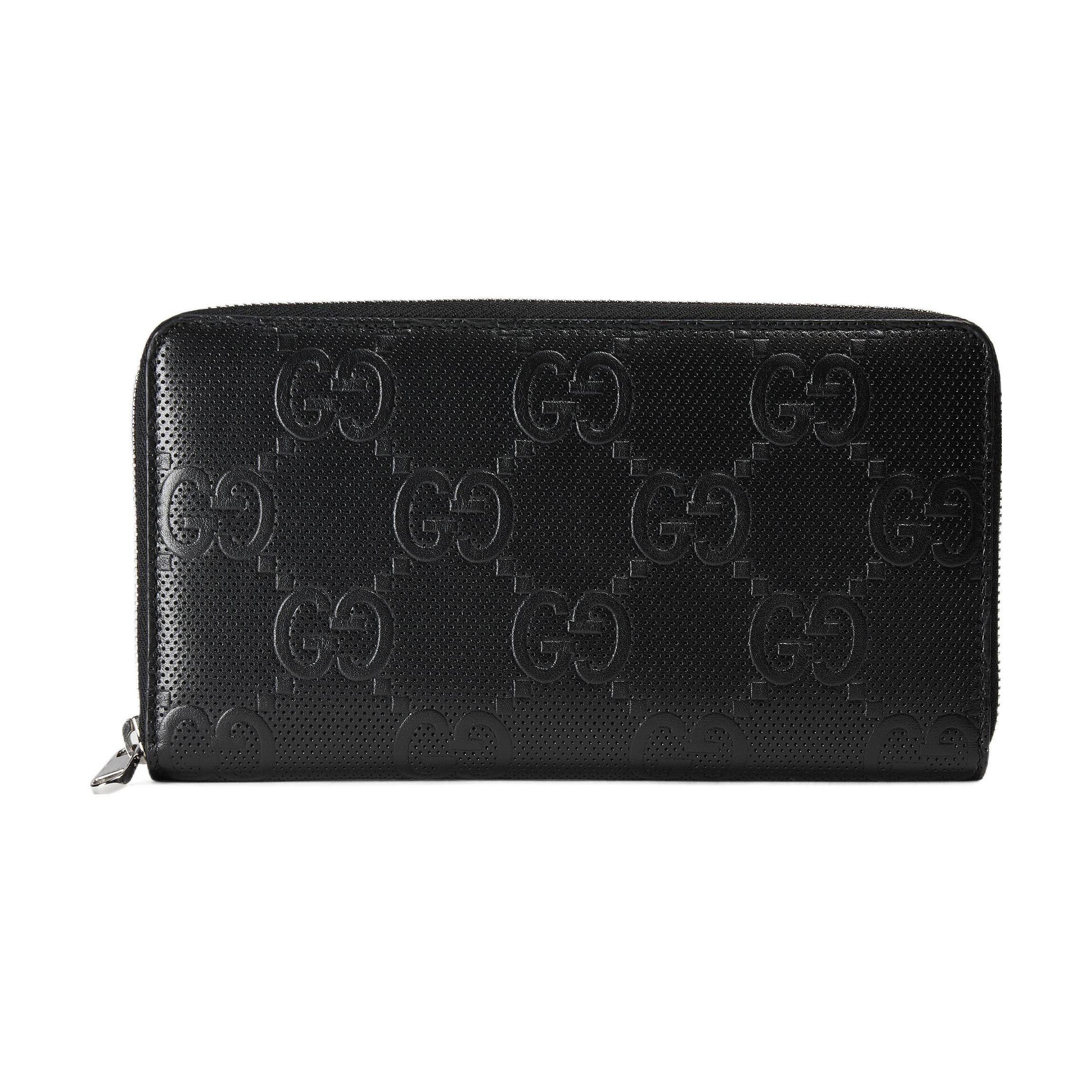 

Gucci Classic Double G Embossed Cloud Pattern Fabric Leather Wallet Men Wallet Black 625563-1W3AN-1000 Box(Basic Set+Box)