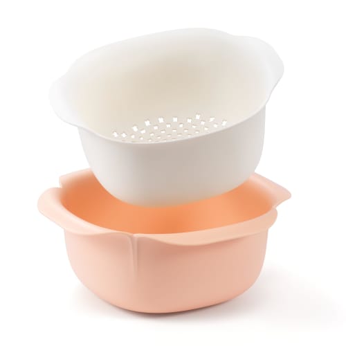 Li&Zhao Fruit Colander - Plastic Colander Strainer Fruit Strainer Bowl Large Colander Set Drainer for Food Vegetable Strainer for Kitchen Strainer(5.6