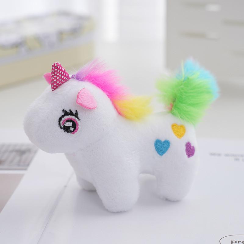 Theme Unicorn Cartoon Plush Toy Backpack Pendant Cute Keyring Decoration Gift