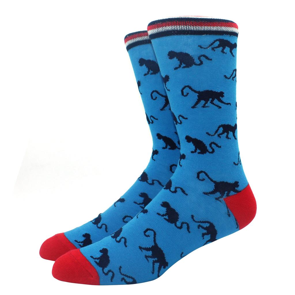 New Hiphop Cotton Men Socks Harajuku Happy Funny Animal Flamingo Penguin Chili Dress Socks for Male Wedding Christmas Gift