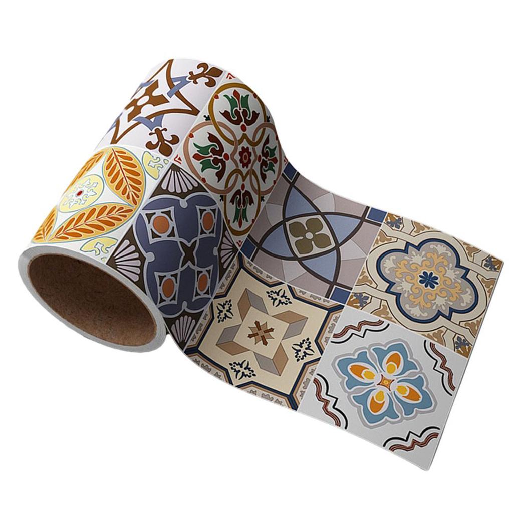 1Roll Bathroom Waist Line Wall Stickers Waterproof Peel & Stick Art Mural Backsplash Home Decoration Stickers Waist Line Sticker