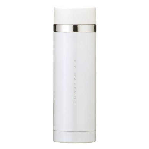 Pearl Metal 300ml Stainless Steel Water Bottle, Direct Drinking, Pure White, Premium My Cafe Slim, H-6929