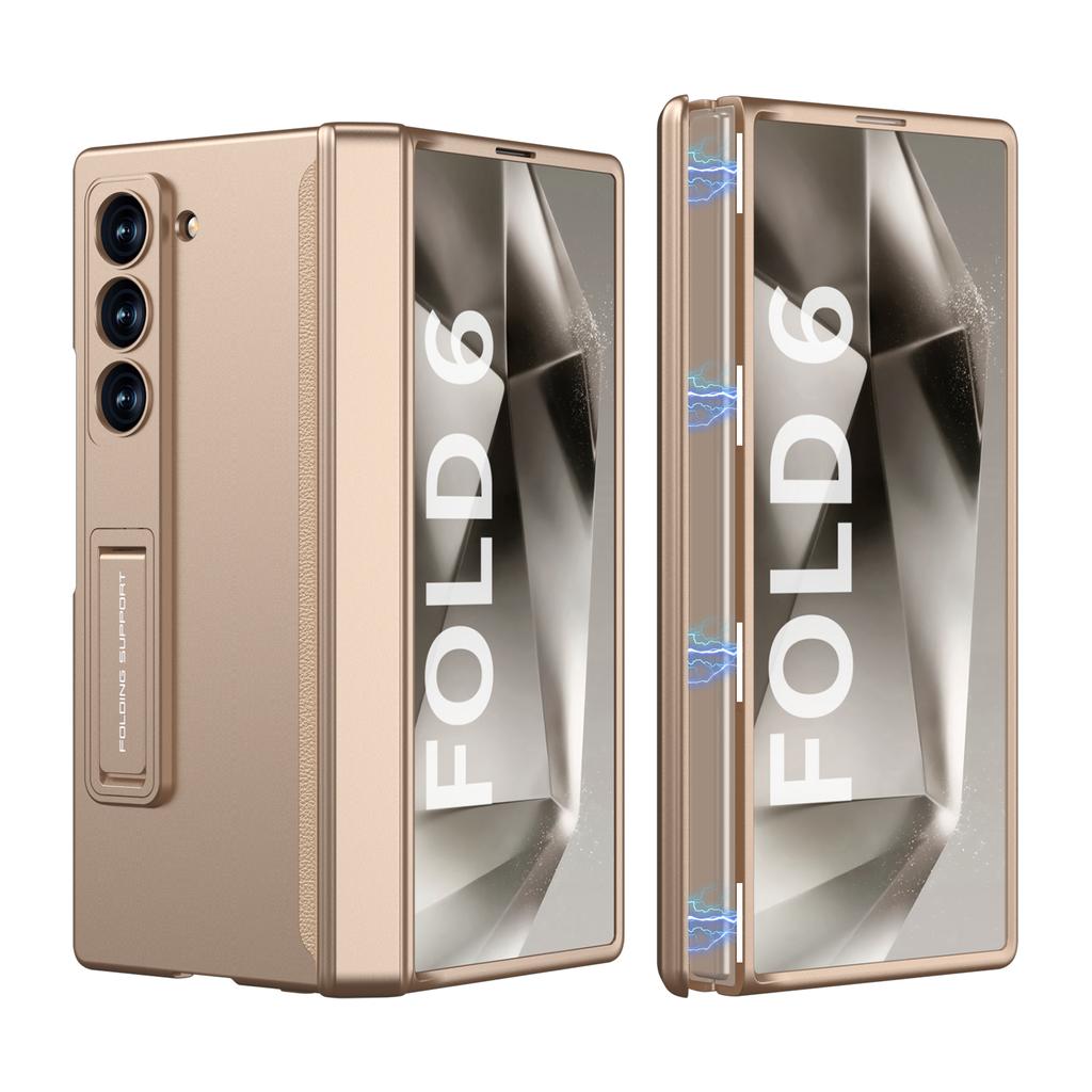 Magnetic Hinge for Samsung Galaxy Z Fold 6 5 4 Case Plastic Anti Spy Full Coverage Privacy Protective Cover Holder Stand Luxury