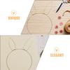 2Pcs Rabbit Head Iron Wreath Ring Easter Bunny Circular Frame Metal Wire Wreath Base for DIY Floral Spring Decor Door Wall
