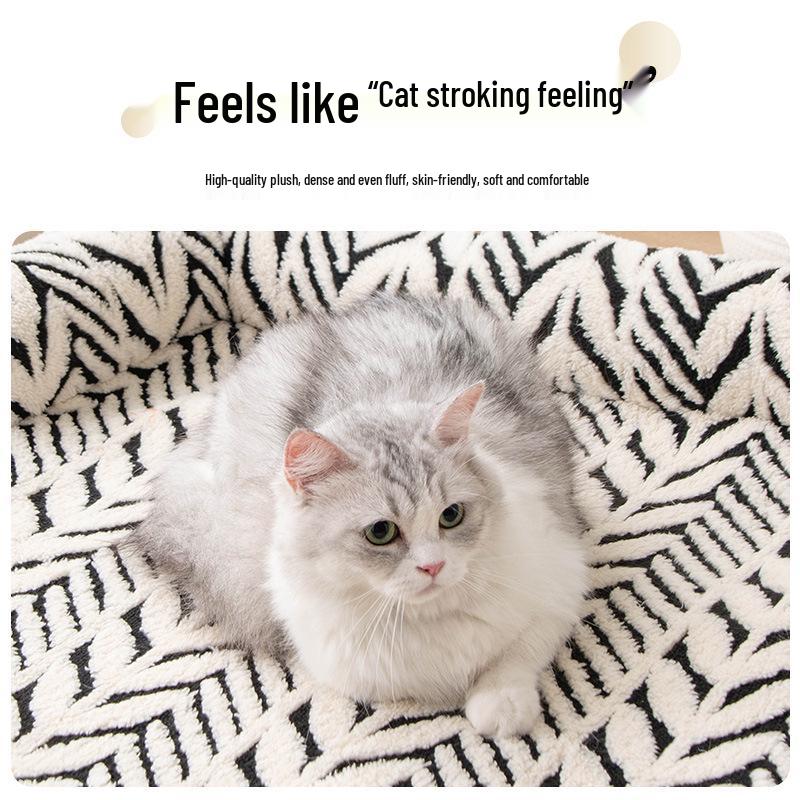 Plush Non-slip Pet Mat: Thickened Sofa Bed for Cats and Dogs
