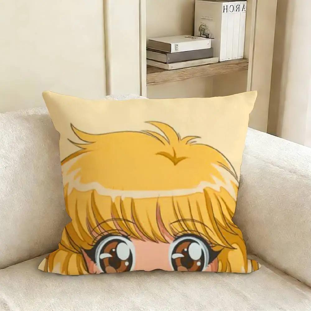 Tokyo MMew MMew Anime Pillow Cover Magical Girl Peek Print Polyester Cushion Cover Kawaii Magical Girl Themed Decor for Sofa