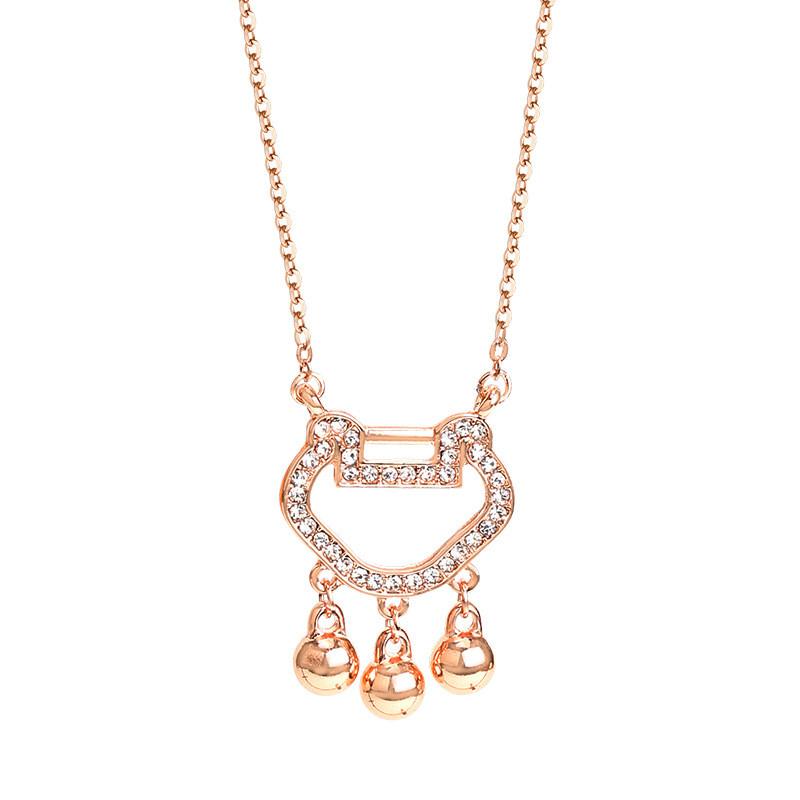 

Chic Minimalist Heart Lock Necklace In Rose Gold Perfect For Gifts And Special Occasions StyleA
