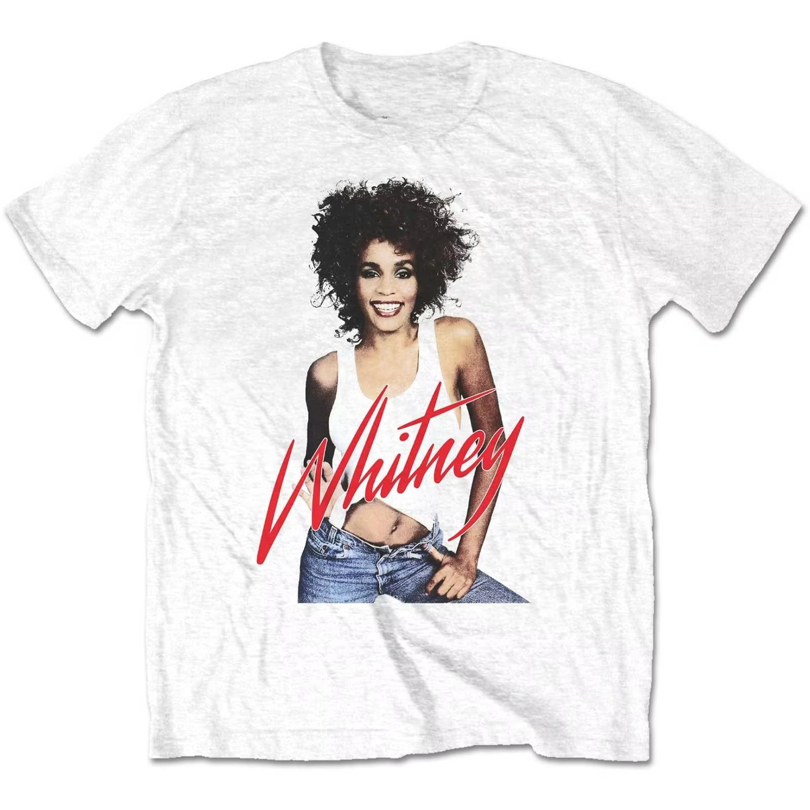 

Whitney Houston Classic Portrait Print summer 100 Cotton TShirt Pop RB Streetwear Unisex Crew Neck Short Slee M