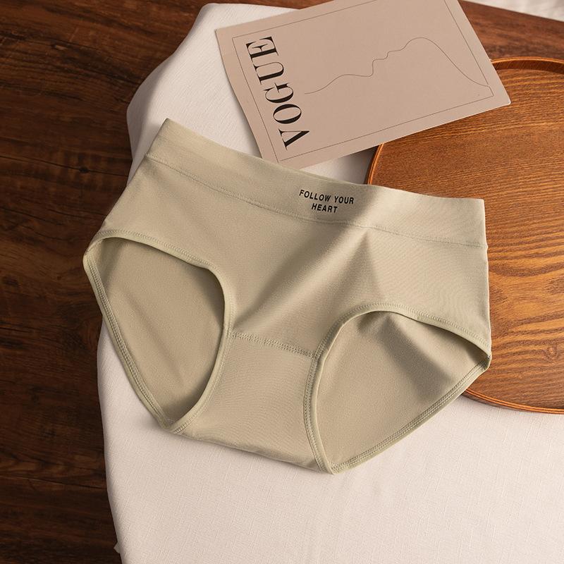 Women S Cotton Underwear Mid Waist Girl Style Antibacterial Crotch Daily Wear