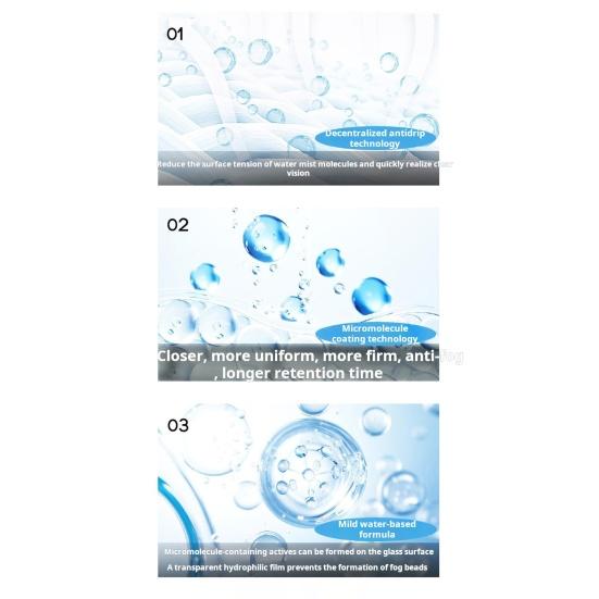 1/2/3/4/5Pcs Anti-Fog Car Glass Cleaner 90ml Defogging Agent with Applicator Long-Lasting Protection