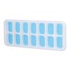 Ice Cube Tray Food Grade Plastic Silicone Ice Mold with Removable Lid for CocktailBlue