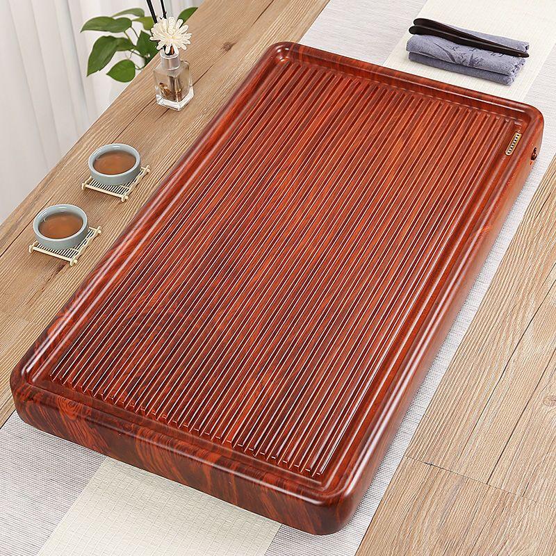 Xihe Ebony Pear Grain Round Tea Tray