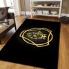 Royal Crest Style Crystal Velvet Rug, Soft Anti‑Slip Crystal Velvet Carpet for Living Room Bedroom Home Decor