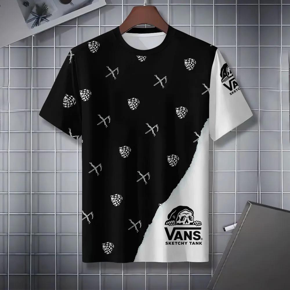 T-shirt Men's Fashion Printed Pattern Crew Neck Versatile Short Sleeve Casual Comfort Top