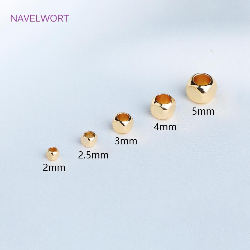 2/3/4mm Hollow Cube Beads 18k Gold Plated Brass Spacer Beads,Separators For Beads,DIY Jewelry Making Supplies Wholesalele