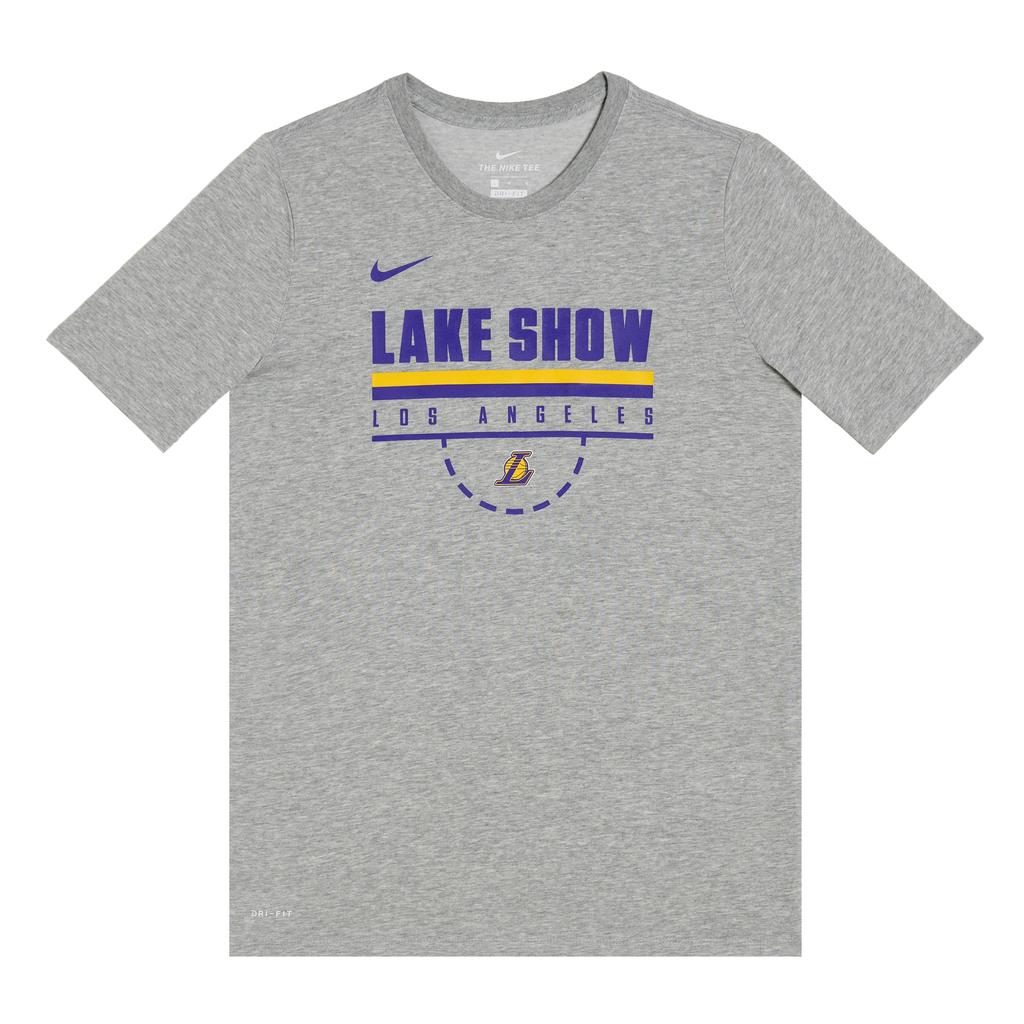 Nike NBA Collaboration Dri-Fit Los Angeles Lakers T-Shirt Kids Tops Gray 3Z2B7BAW3-LAK