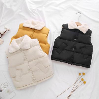 Gilet per bambina e bambino Autunno Primavera Senza maniche Giacca con colletto rovesciato Cappotto per bambini piccoli Gilet caldo per bambini Capispalla Abbigliamento Casual