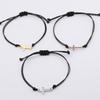 10pcs Handmade Stainless Steel Cross Charm Bracelet Men Braid Adjustable Lucky String Bracelets for Women Jewelry Gift