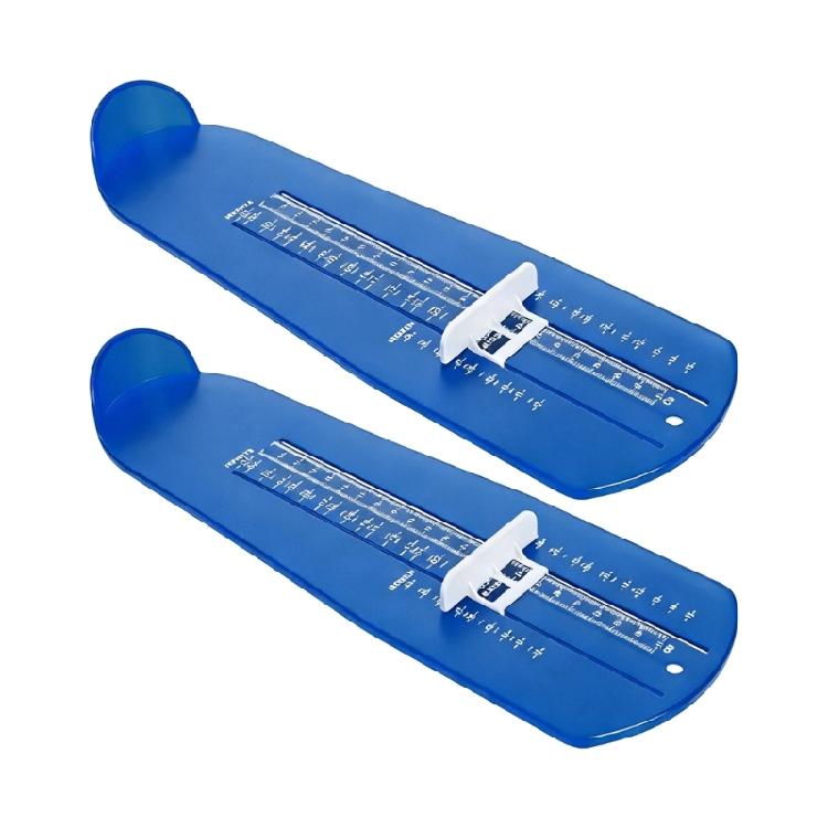 

2 Piece Ergonomic Foot Length Measuring Tools With Clear Markings Lightweight Portable Foot Measurement Ruler Shoe Sizer синий