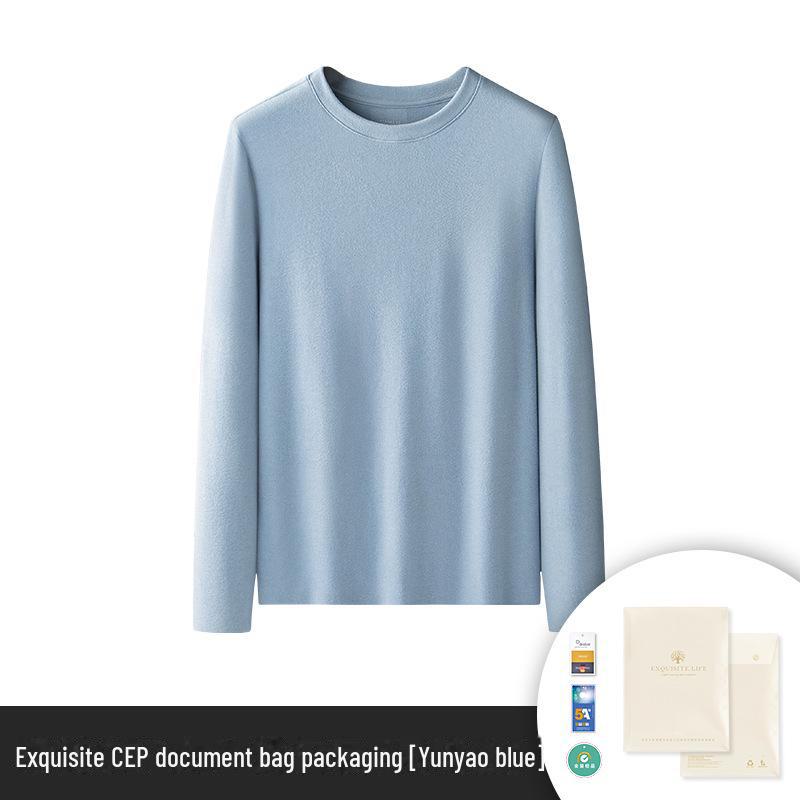 

Мужской теплый осенне-зимний топ с круглым вырезом из бархата для верхней одежды или домашнего ношения L