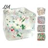 Hand Therapy Stress Balls Christmas Ice Cube Squeeze Toy, Confetti Filled Relief Calming Sensory Toy Slow Rebound Clear for Anxiety Reduction