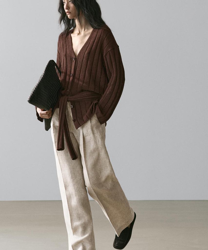 Masimodutti Linen Suit Pants