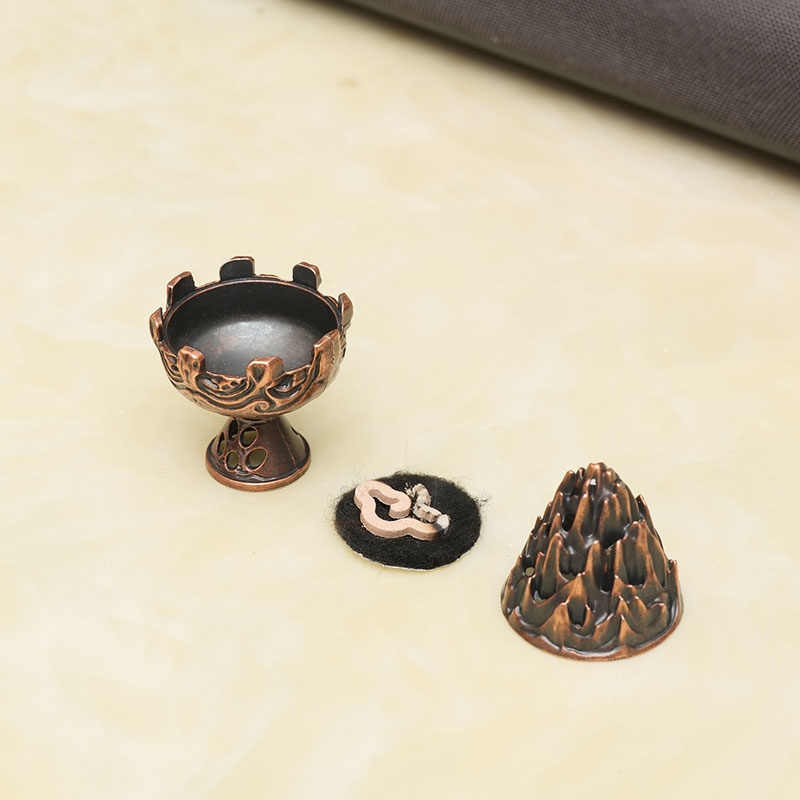 Mini Hollow Metal Small Incense Burner, Home Interior Decoration Ornament, Auspicious Cloud Incense Burner