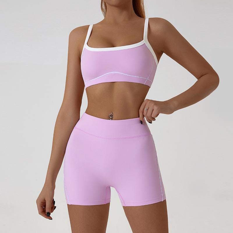 Women's Slim Fit Color Block Yoga Suit - Naked Feeling Outdoor Sportswear Set